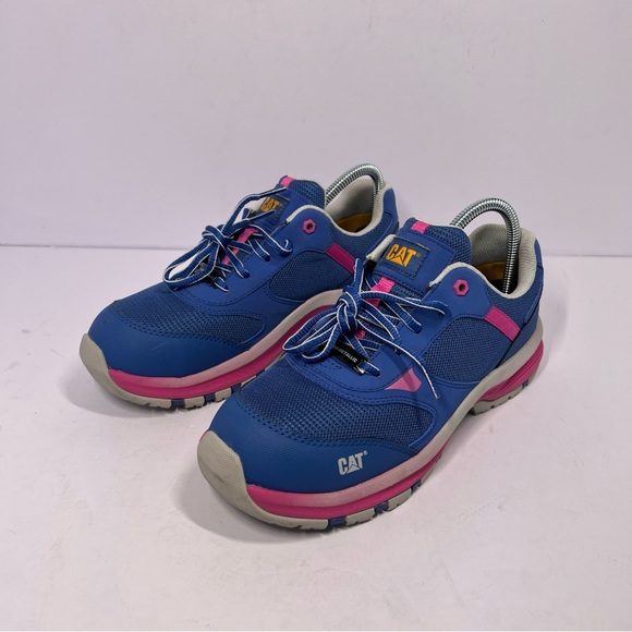 CAT  Composite Toe Blue/Pink Work Shoes. Women's 8W - Picture 1 of 10